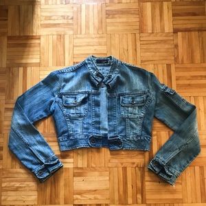 Cropped denim jacket-Size M